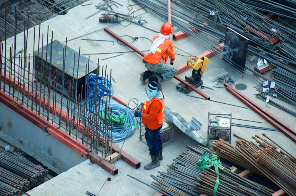 Steel and RCC structural work on site